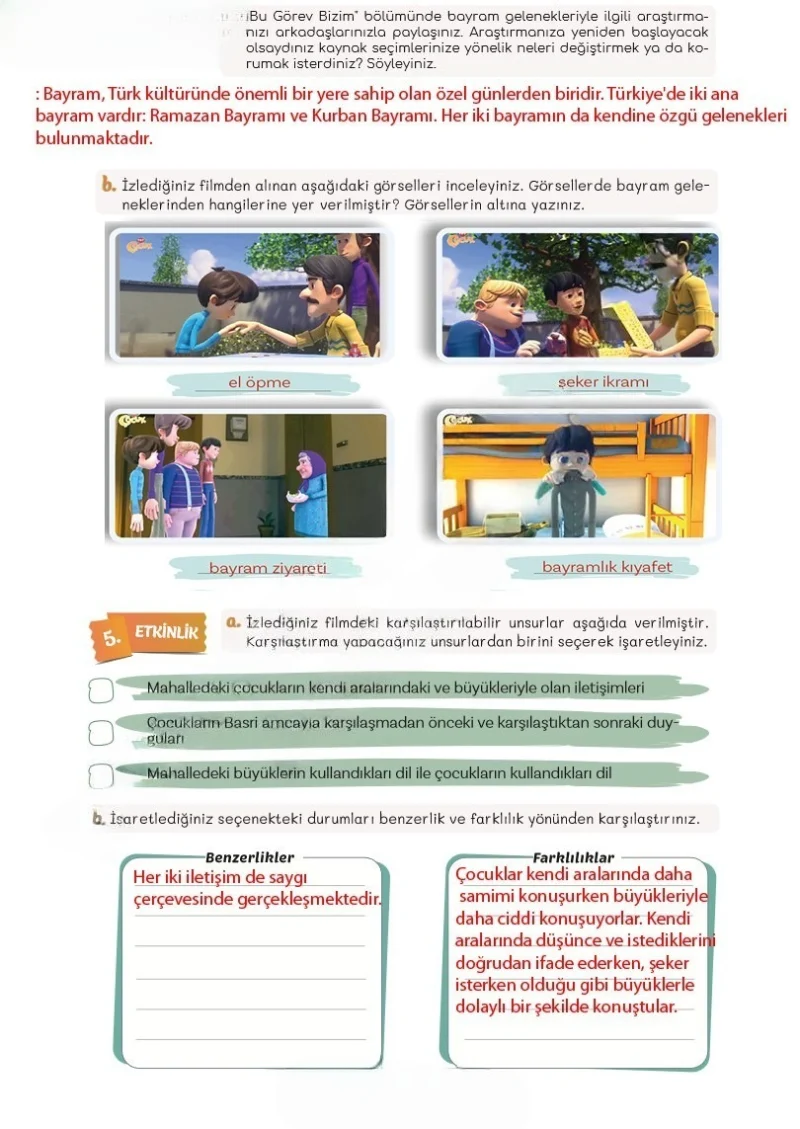 5. Sınıf Türkçe Ders Kitabı Cevapları Meb Yayınları 2. Kitap Sayfa 25 Çözüm Görseli