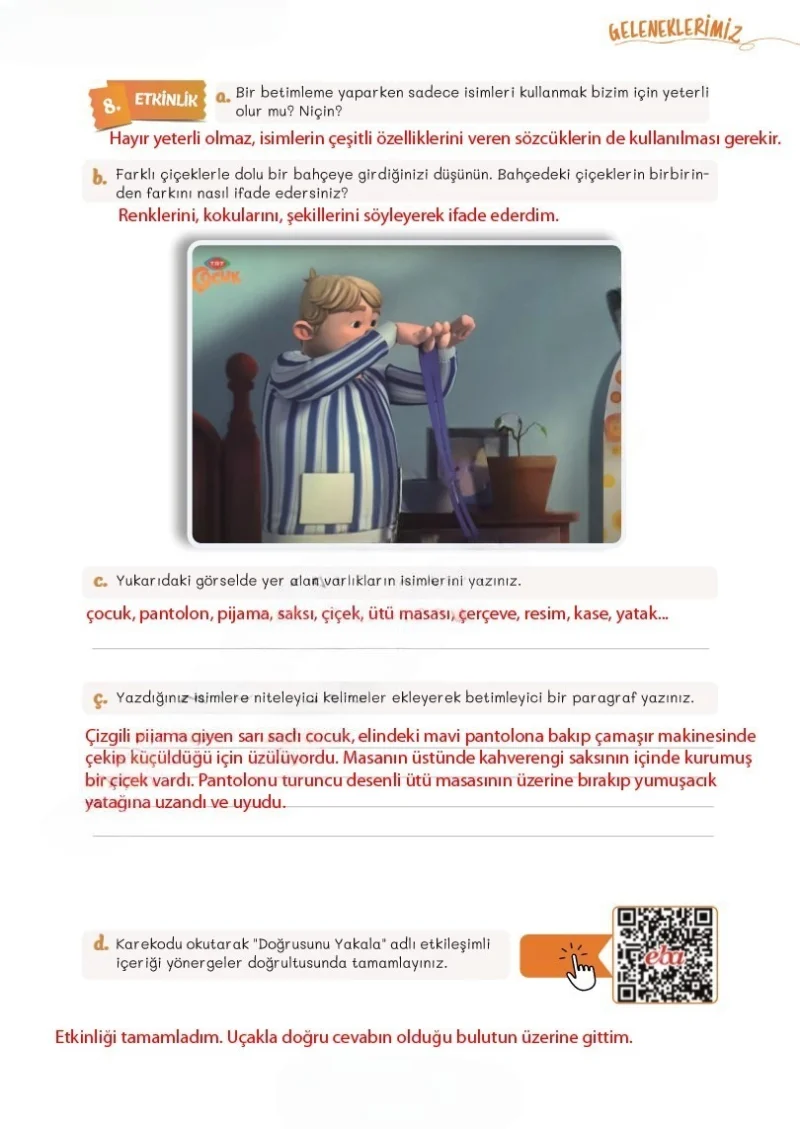 5. Sınıf Türkçe Ders Kitabı Cevapları Meb Yayınları 2. Kitap Sayfa 27 Çözüm Görseli