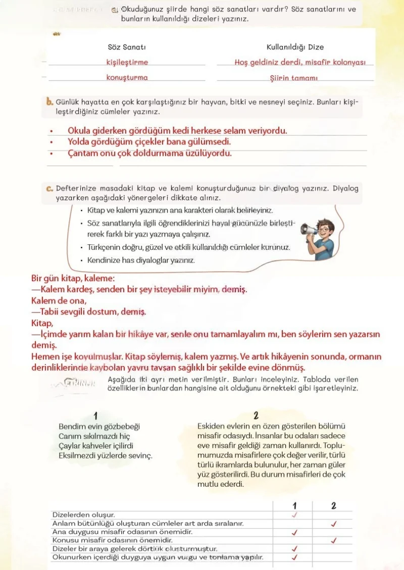 5. Sınıf Türkçe Ders Kitabı Cevapları Meb Yayınları 2. Kitap Sayfa 33 Çözüm Görseli