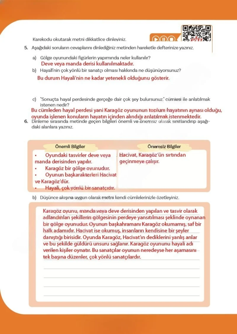 5. Sınıf Türkçe Ders Kitabı Cevapları Meb Yayınları 2. Kitap Sayfa 62 Çözüm Görseli