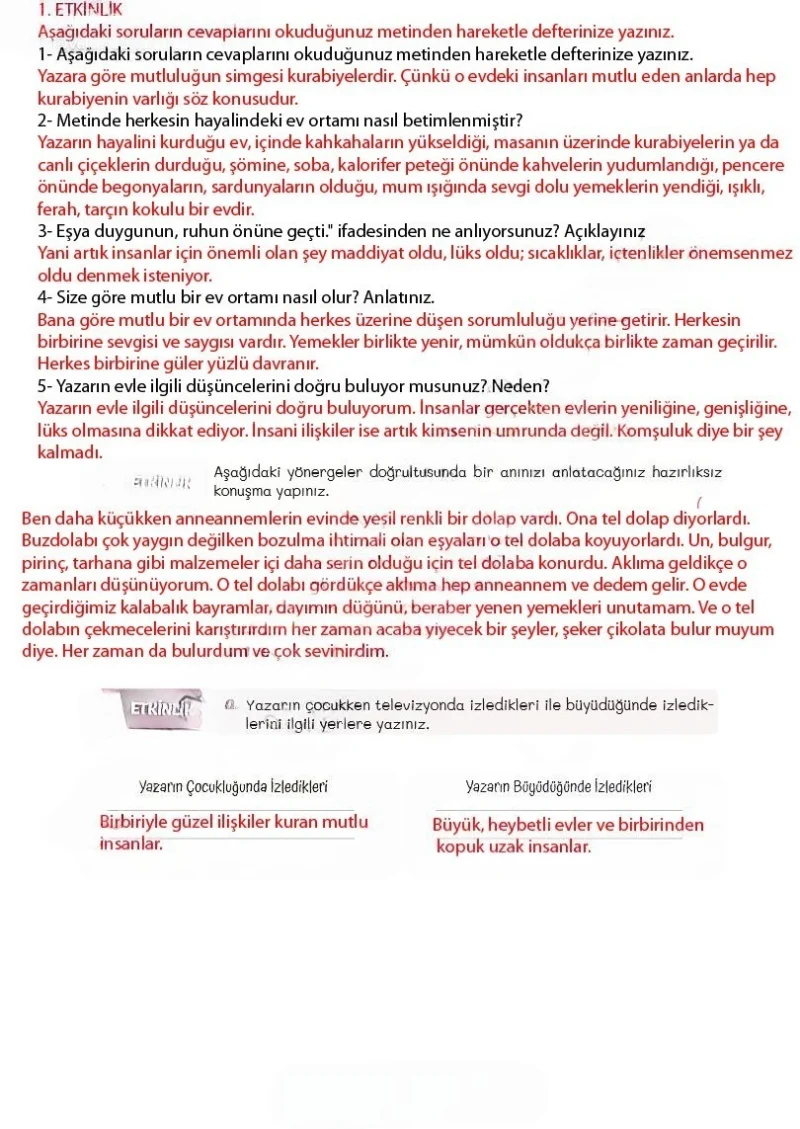 5. Sınıf Türkçe Ders Kitabı Cevapları Meb Yayınları 2. Kitap Sayfa 70 Çözüm Görseli