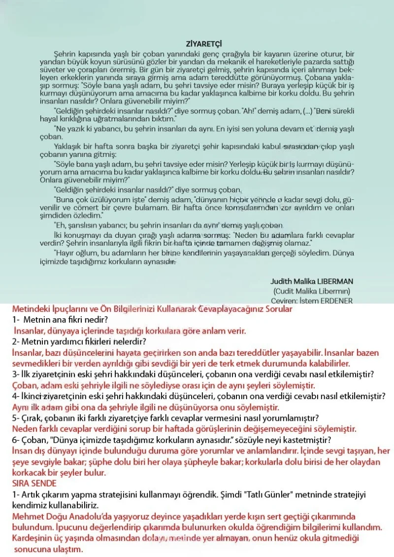 5. Sınıf Türkçe Ders Kitabı Cevapları Meb Yayınları 2. Kitap Sayfa 79 Çözüm Görseli