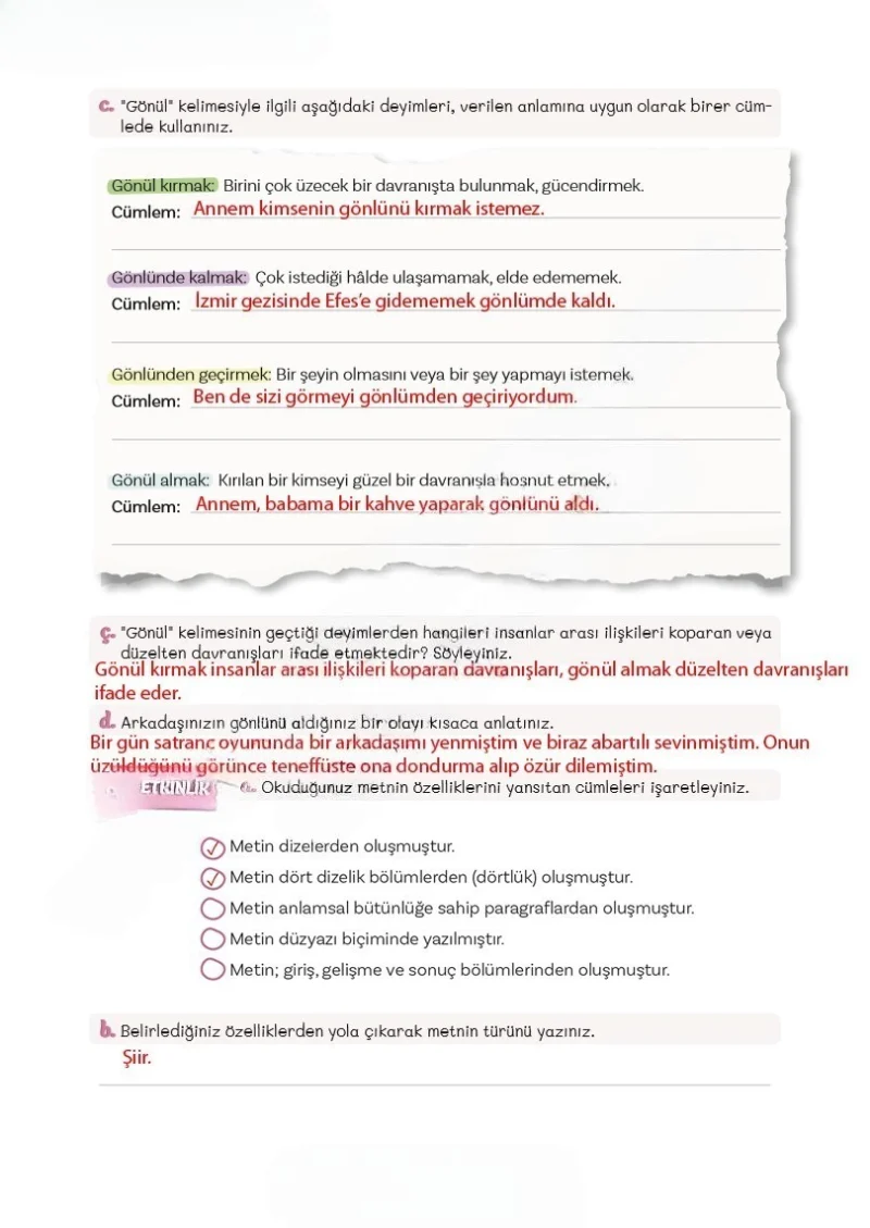 5. Sınıf Türkçe Ders Kitabı Cevapları Meb Yayınları 2. Kitap Sayfa 88 Çözüm Görseli