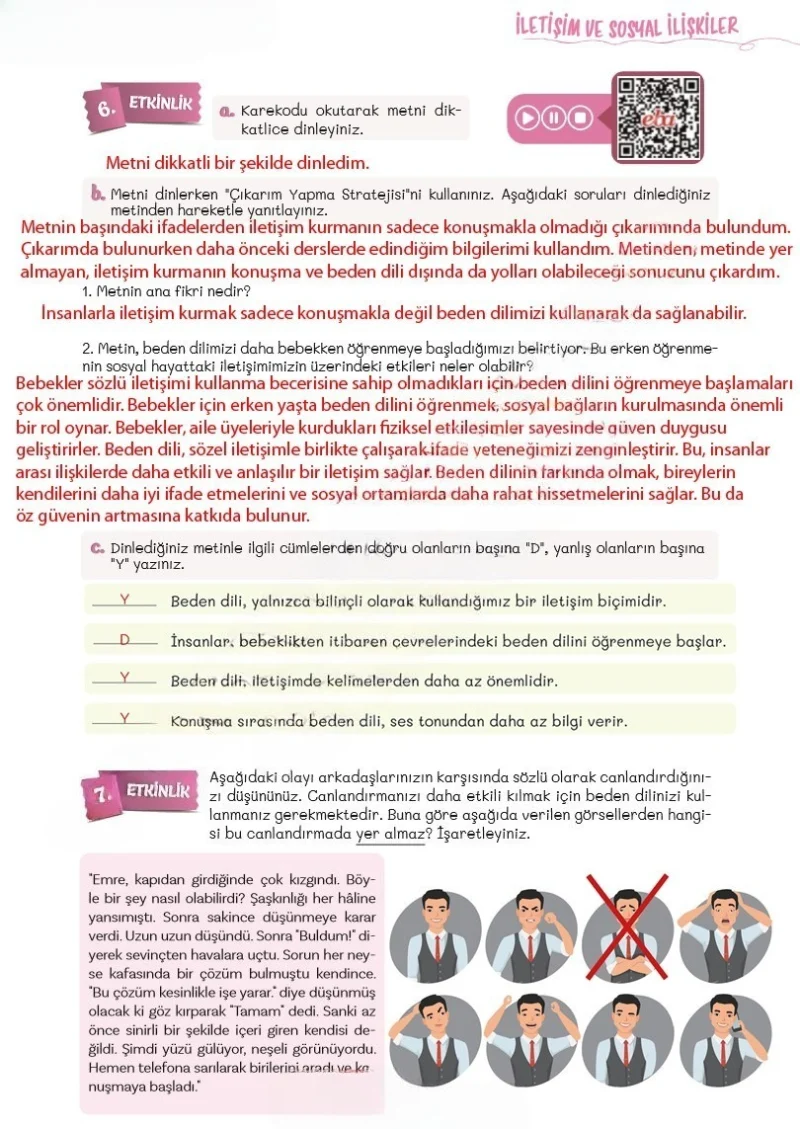 5. Sınıf Türkçe Ders Kitabı Cevapları Meb Yayınları 2. Kitap Sayfa 91 Çözüm Görseli