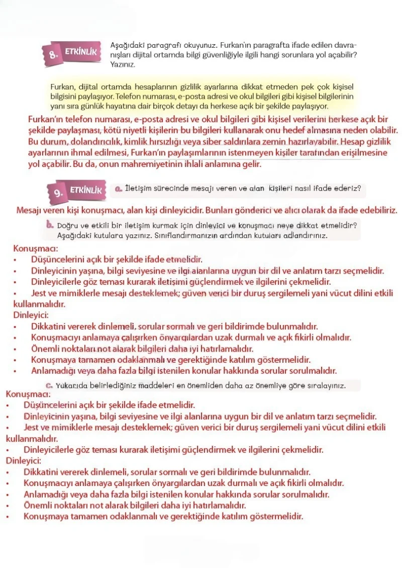 5. Sınıf Türkçe Ders Kitabı Cevapları Meb Yayınları 2. Kitap Sayfa 98 Çözüm Görseli