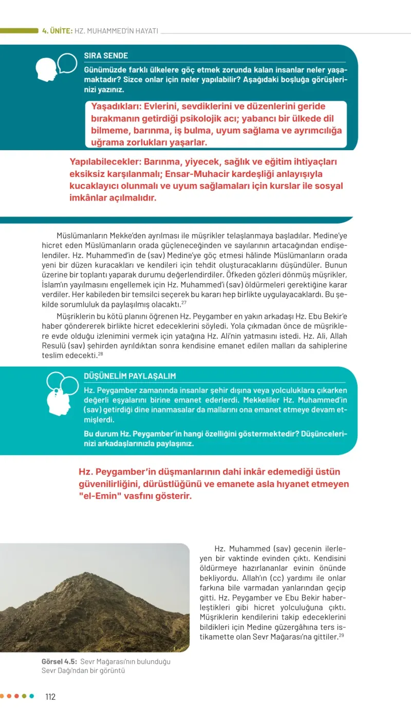 6. Sınıf Din Kültürü ve Ahlak Bilgisi Ders Kitabı Cevapları Meb Yayınları Sayfa 112 Çözüm Görseli
