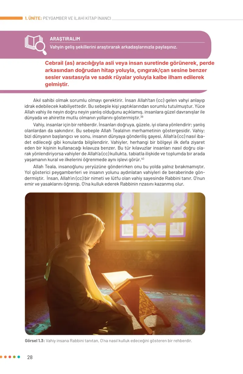 6. Sınıf Din Kültürü ve Ahlak Bilgisi Ders Kitabı Cevapları Meb Yayınları Sayfa 28 Çözüm Görseli