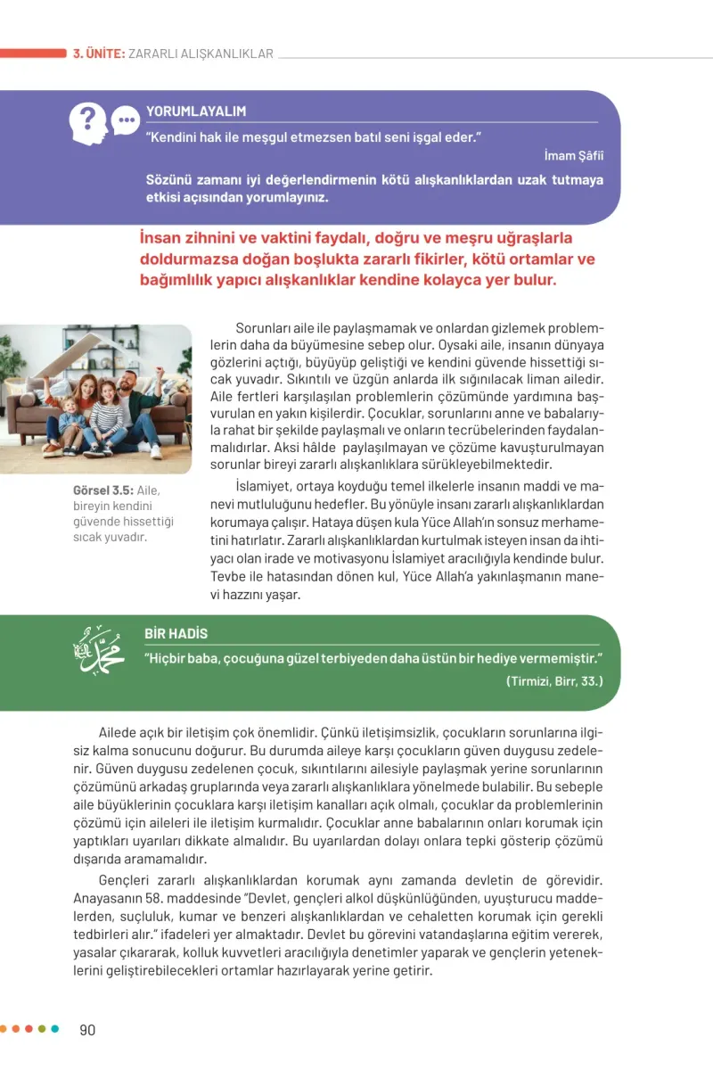 6. Sınıf Din Kültürü ve Ahlak Bilgisi Ders Kitabı Cevapları Meb Yayınları Sayfa 90 Çözüm Görseli