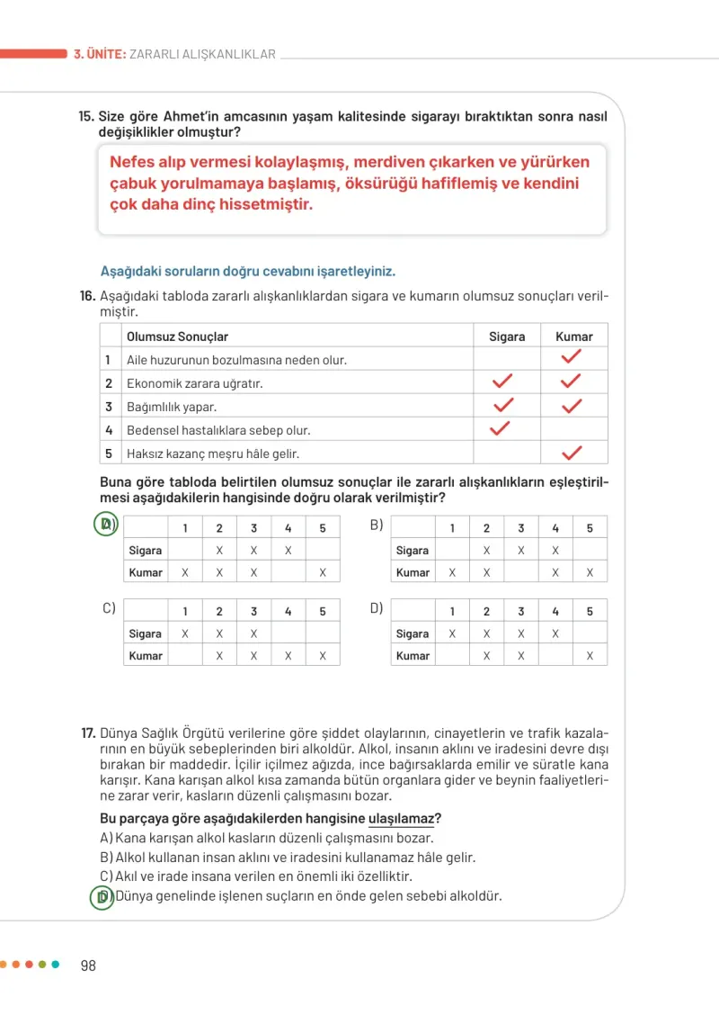 6. Sınıf Din Kültürü ve Ahlak Bilgisi Ders Kitabı Cevapları Meb Yayınları Sayfa 98 Çözüm Görseli