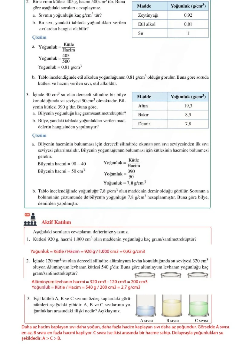 6. Sınıf Fen Bilimleri Ders Kitabı Cevapları Adım Adım Yayınları Sayfa 123 Çözüm Görseli