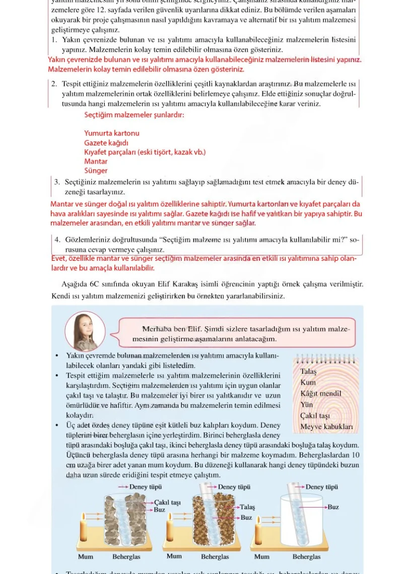 6. Sınıf Fen Bilimleri Ders Kitabı Cevapları Adım Adım Yayınları Sayfa 132 Çözüm Görseli