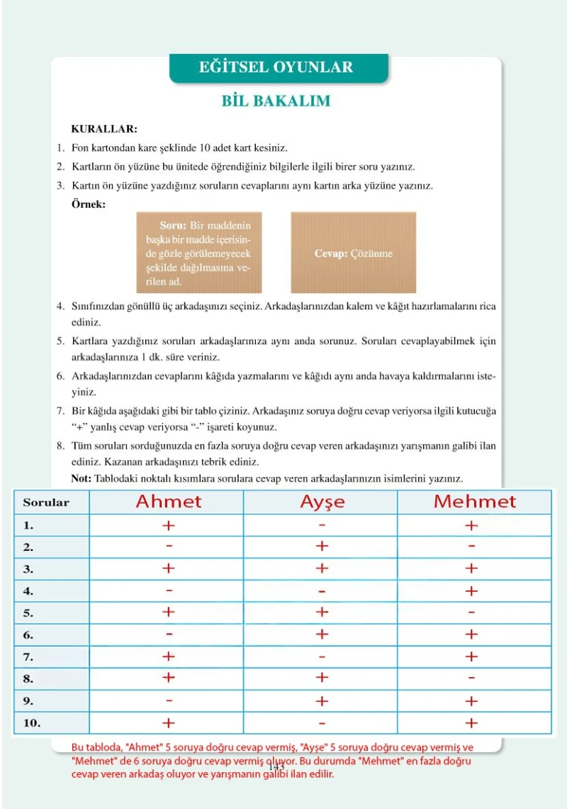 6. Sınıf Fen Bilimleri Ders Kitabı Cevapları Adım Adım Yayınları Sayfa 143 Çözüm Görseli