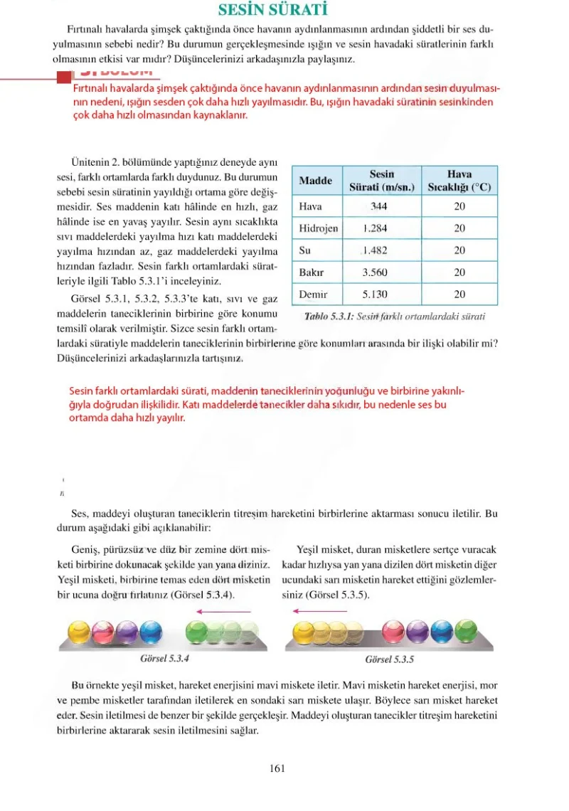 6. Sınıf Fen Bilimleri Ders Kitabı Cevapları Adım Adım Yayınları Sayfa 161 Çözüm Görseli