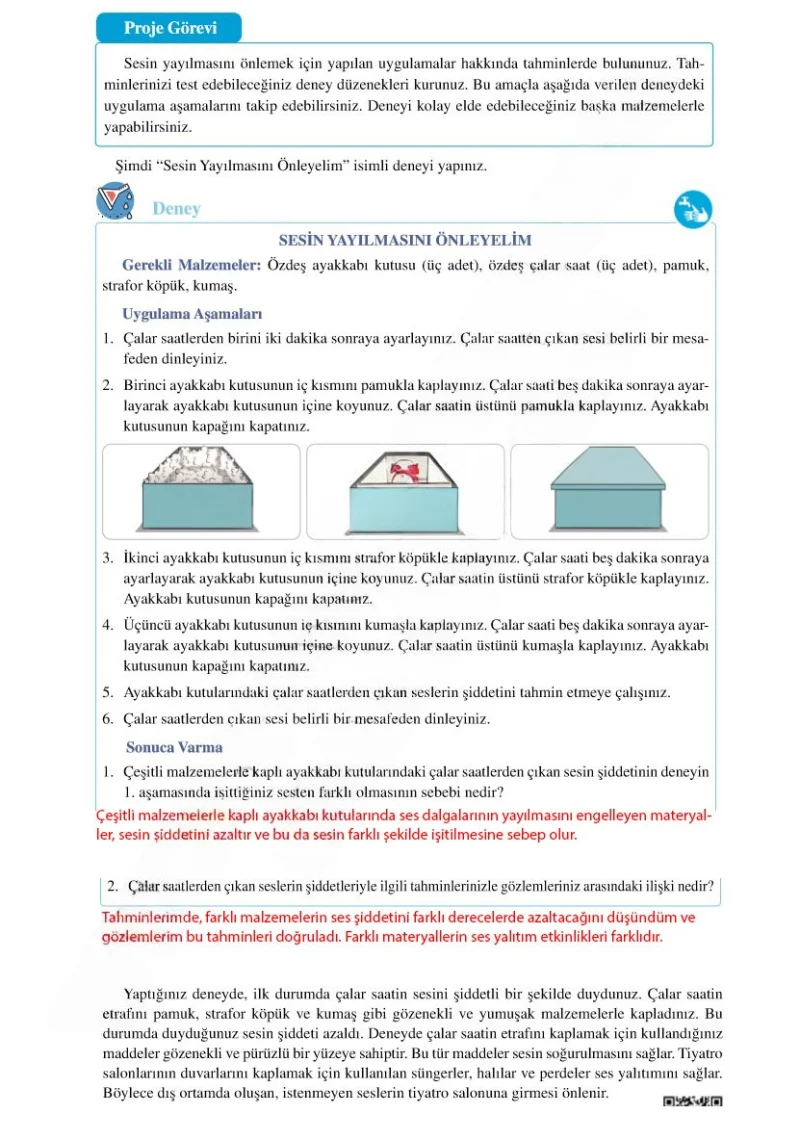 6. Sınıf Fen Bilimleri Ders Kitabı Cevapları Adım Adım Yayınları Sayfa 168 Çözüm Görseli