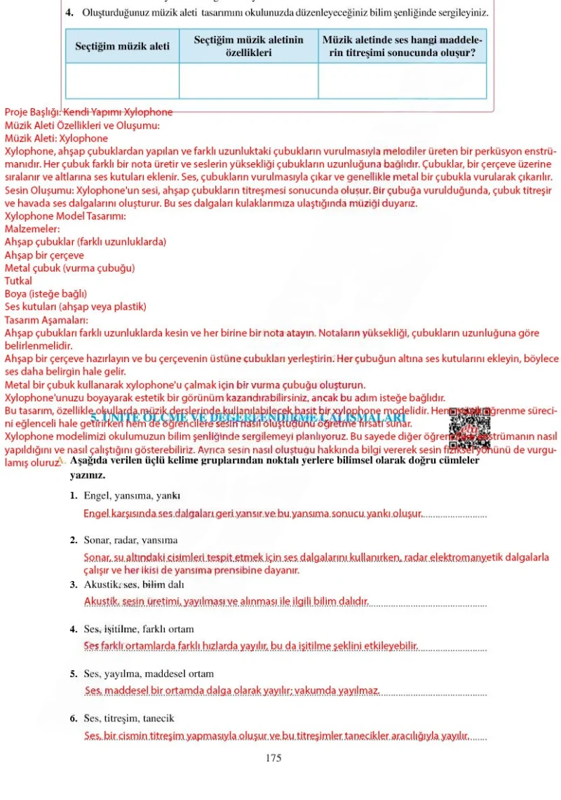 6. Sınıf Fen Bilimleri Ders Kitabı Cevapları Adım Adım Yayınları Sayfa 175 Çözüm Görseli