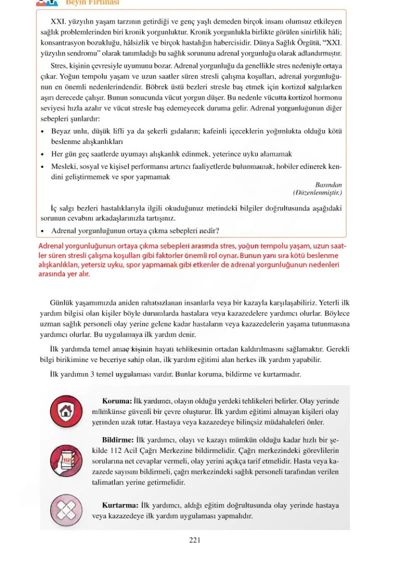6. Sınıf Fen Bilimleri Ders Kitabı Cevapları Adım Adım Yayınları Sayfa 221 Çözüm Görseli