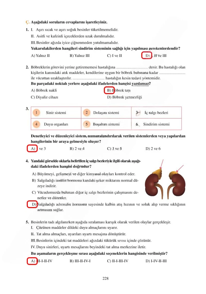 6. Sınıf Fen Bilimleri Ders Kitabı Cevapları Adım Adım Yayınları Sayfa 228 Çözüm Görseli