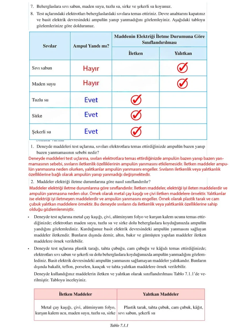 6. Sınıf Fen Bilimleri Ders Kitabı Cevapları Adım Adım Yayınları Sayfa 234 Çözüm Görseli