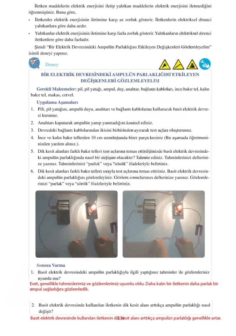 6. Sınıf Fen Bilimleri Ders Kitabı Cevapları Adım Adım Yayınları Sayfa 238 Çözüm Görseli