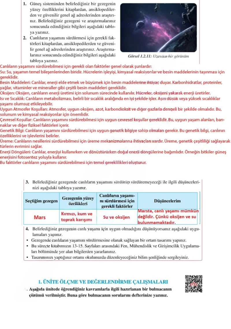 6. Sınıf Fen Bilimleri Ders Kitabı Cevapları Adım Adım Yayınları Sayfa 33 Çözüm Görseli