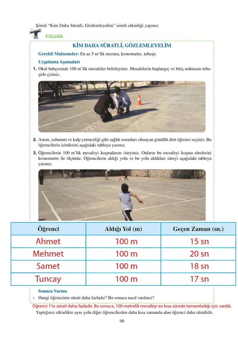 6. Sınıf Fen Bilimleri Ders Kitabı Cevapları Adım Adım Yayınları Sayfa 98 Çözüm Görseli