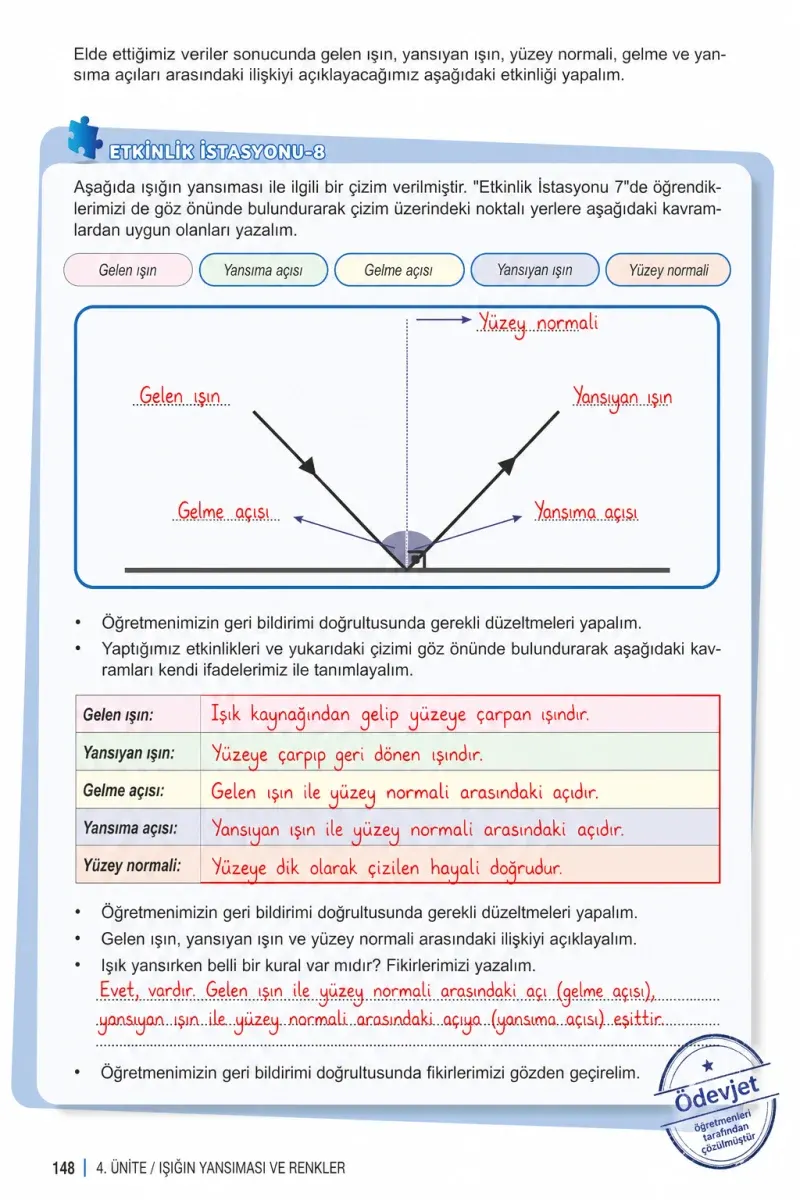 6. Sınıf Fen Bilimleri Ders Kitabı Cevapları Meb Yayınları 1. Kitap Sayfa 148 Çözüm Görseli
