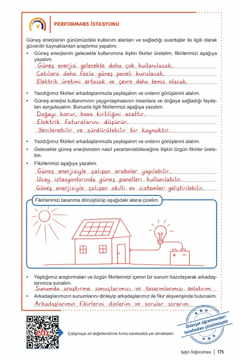 6. Sınıf Fen Bilimleri Ders Kitabı Cevapları Meb Yayınları 1. Kitap Sayfa 175 Çözüm Görseli