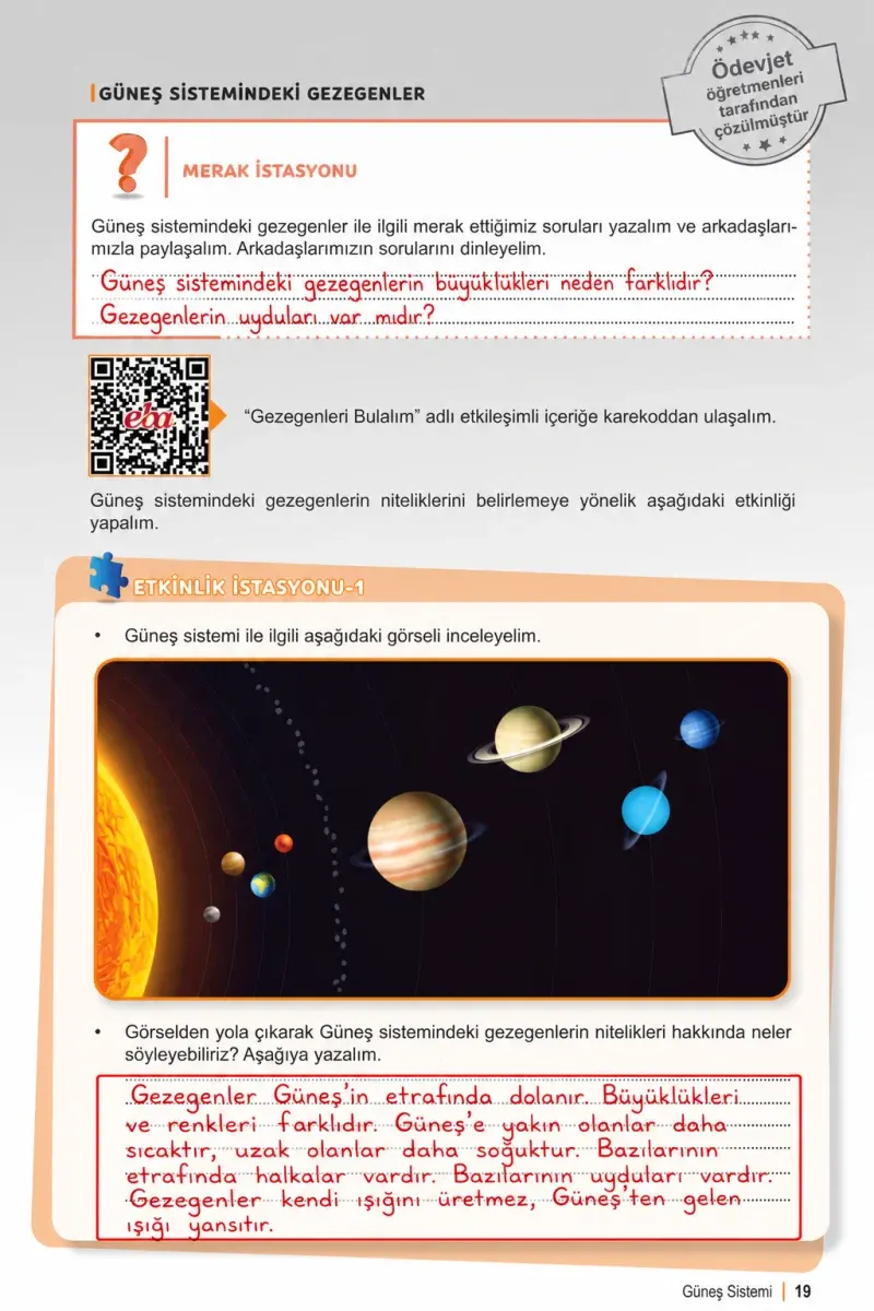 6. Sınıf Fen Bilimleri Ders Kitabı Cevapları Meb Yayınları 1. Kitap Sayfa 19 Çözüm Görseli