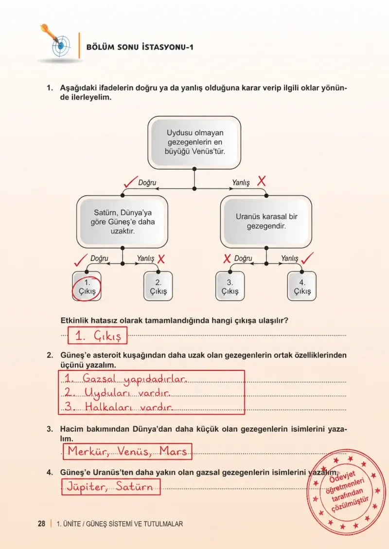 6. Sınıf Fen Bilimleri Ders Kitabı Cevapları Meb Yayınları 1. Kitap Sayfa 28 Çözüm Görseli