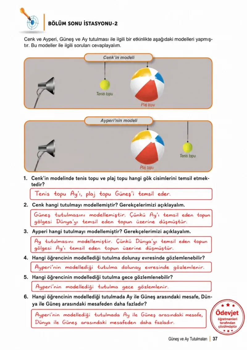 6. Sınıf Fen Bilimleri Ders Kitabı Cevapları Meb Yayınları 1. Kitap Sayfa 37 Çözüm Görseli