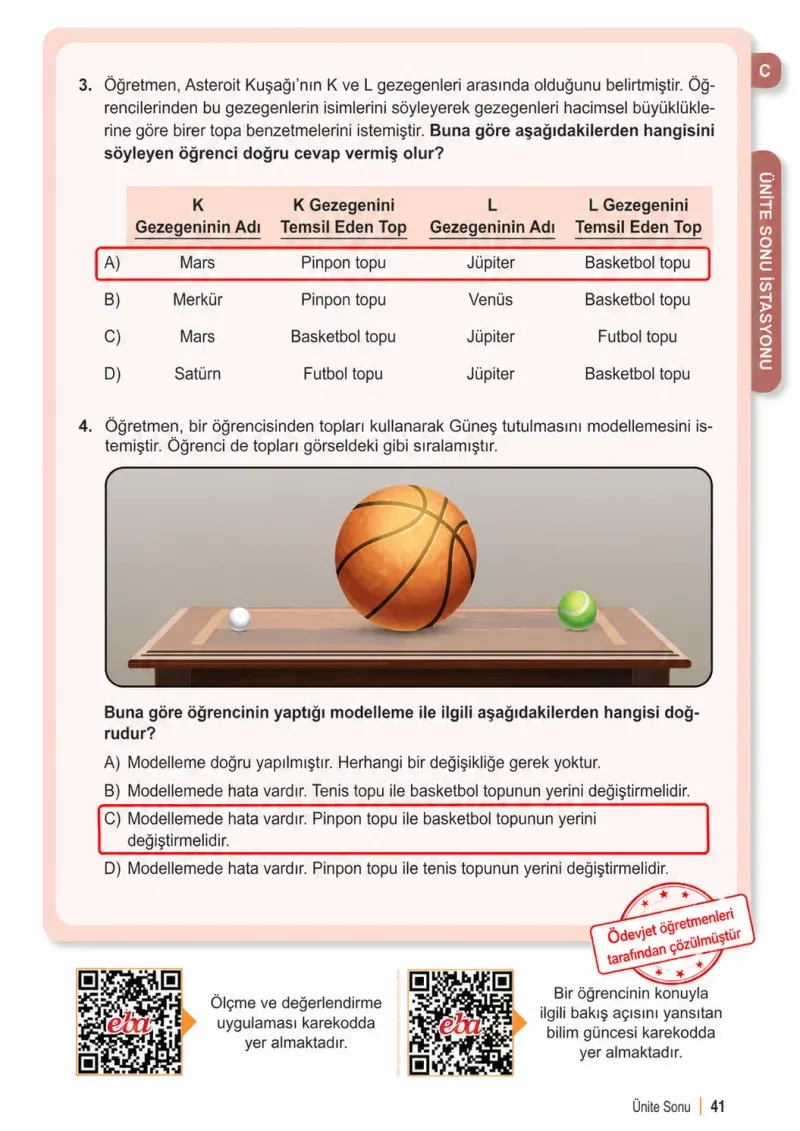 6. Sınıf Fen Bilimleri Ders Kitabı Cevapları Meb Yayınları 1. Kitap Sayfa 41 Çözüm Görseli