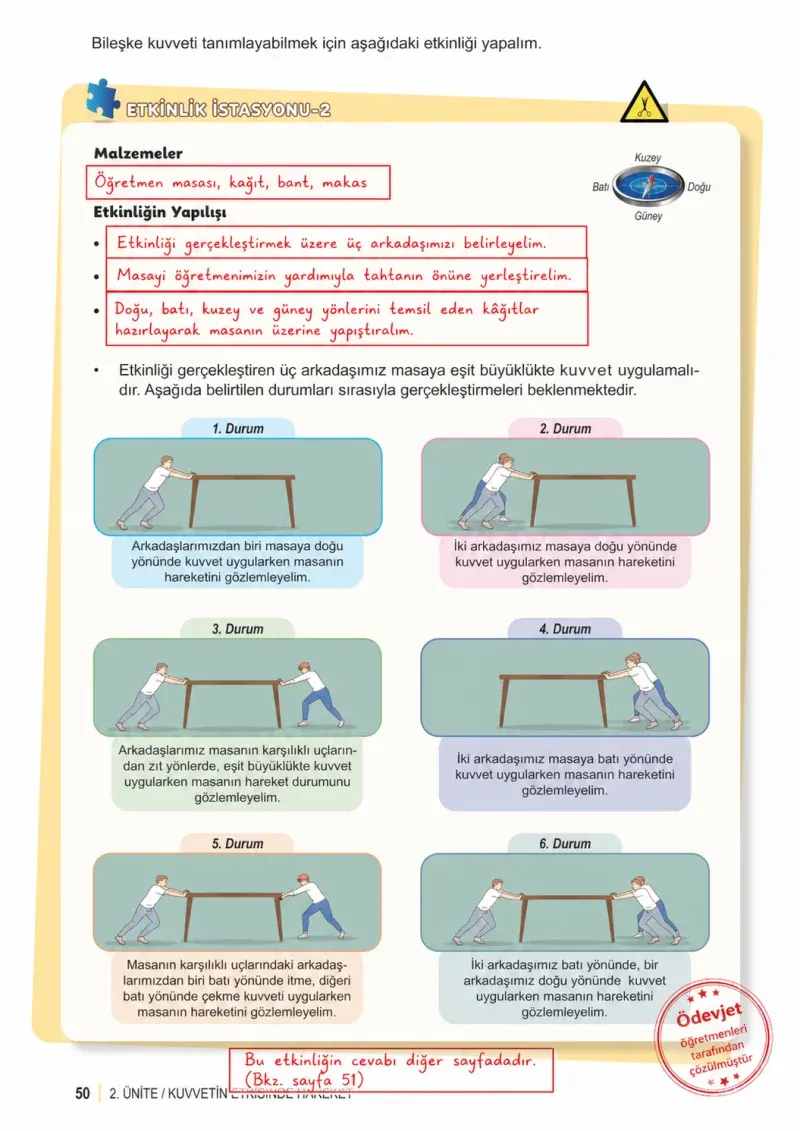6. Sınıf Fen Bilimleri Ders Kitabı Cevapları Meb Yayınları 1. Kitap Sayfa 50 Çözüm Görseli