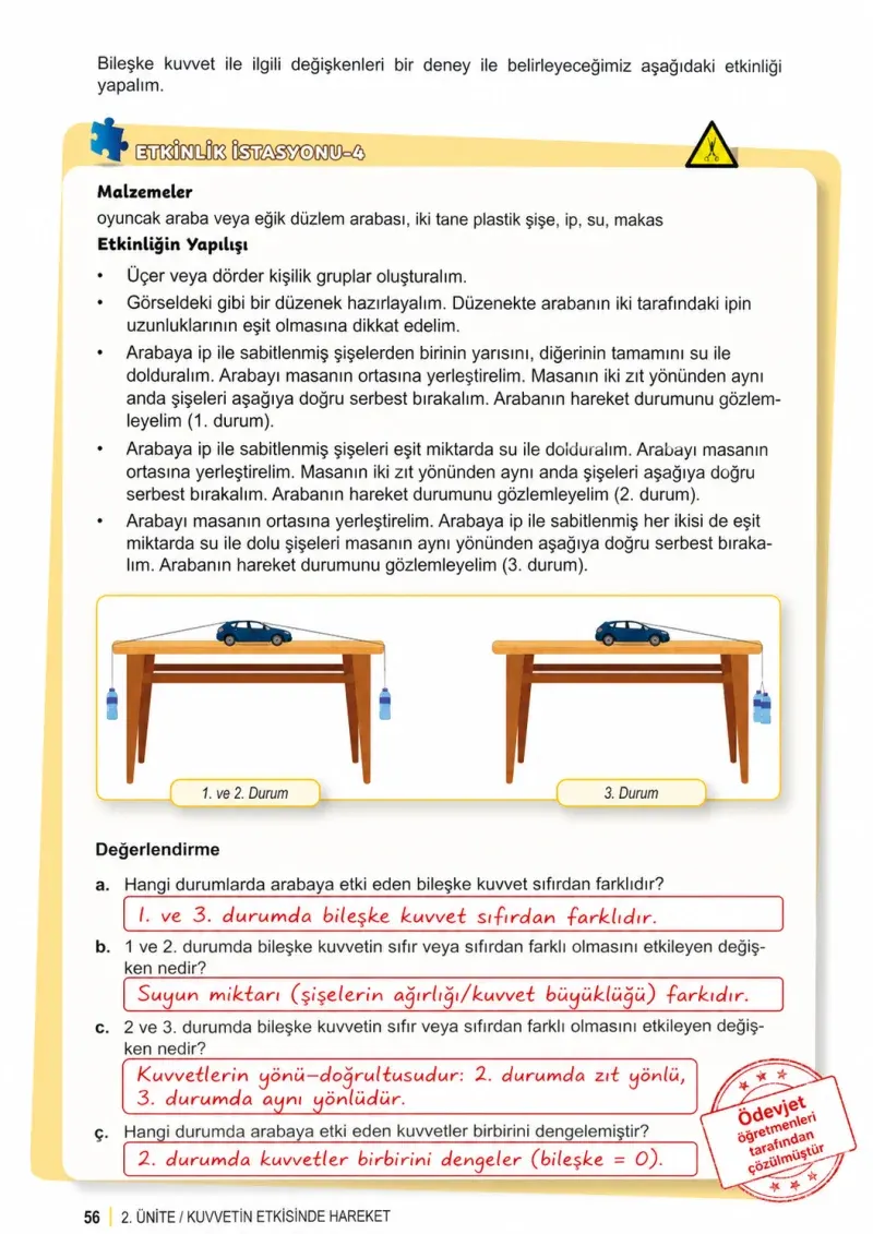 6. Sınıf Fen Bilimleri Ders Kitabı Cevapları Meb Yayınları 1. Kitap Sayfa 56 Çözüm Görseli