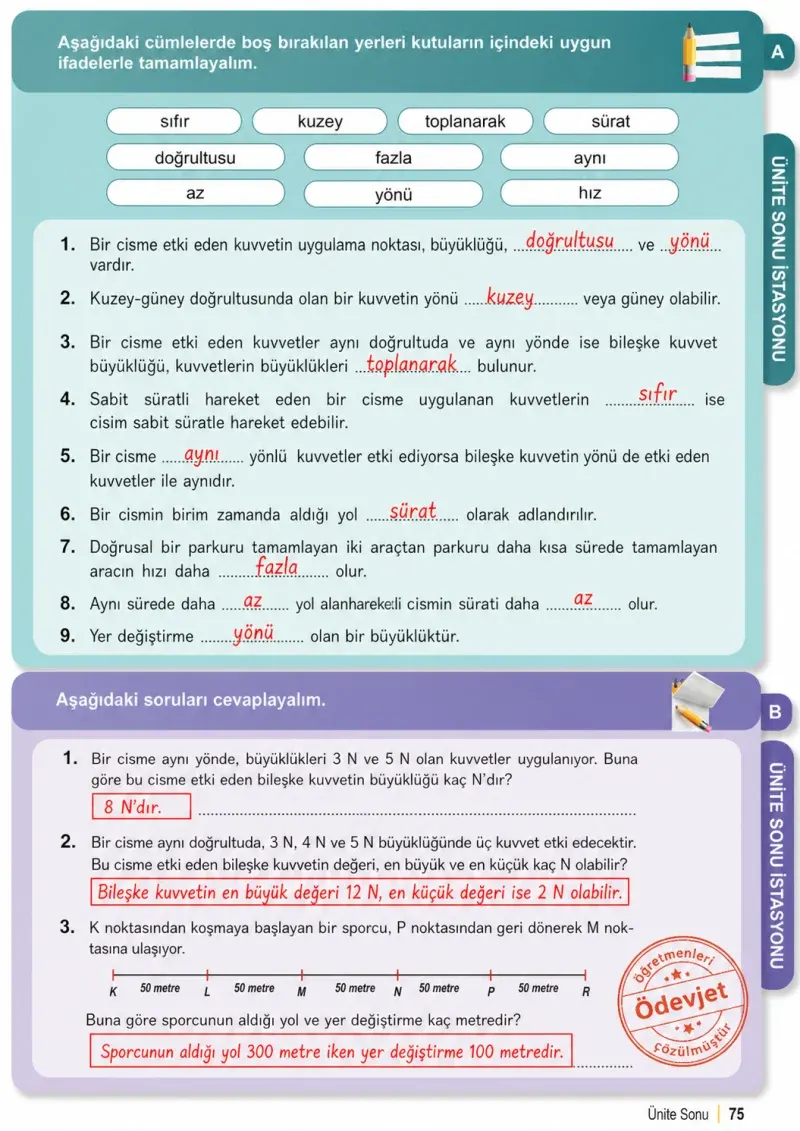 6. Sınıf Fen Bilimleri Ders Kitabı Cevapları Meb Yayınları 1. Kitap Sayfa 75 Çözüm Görseli