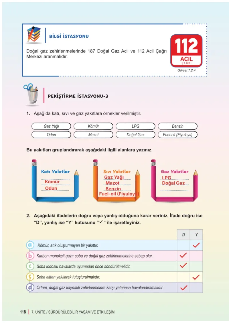 6. Sınıf Fen Bilimleri Ders Kitabı Cevapları Meb Yayınları 2. Kitap Sayfa 118 Çözüm Görseli