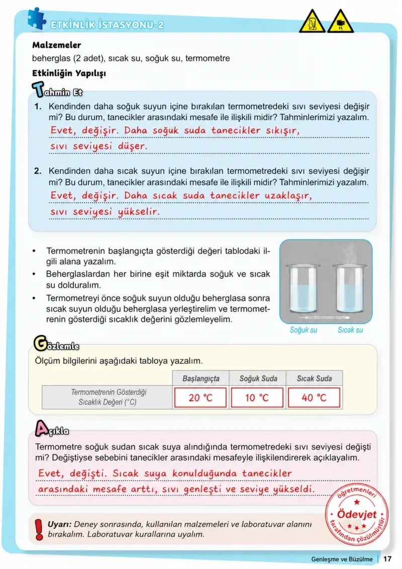 6. Sınıf Fen Bilimleri Ders Kitabı Cevapları Meb Yayınları 2. Kitap Sayfa 17 Çözüm Görseli