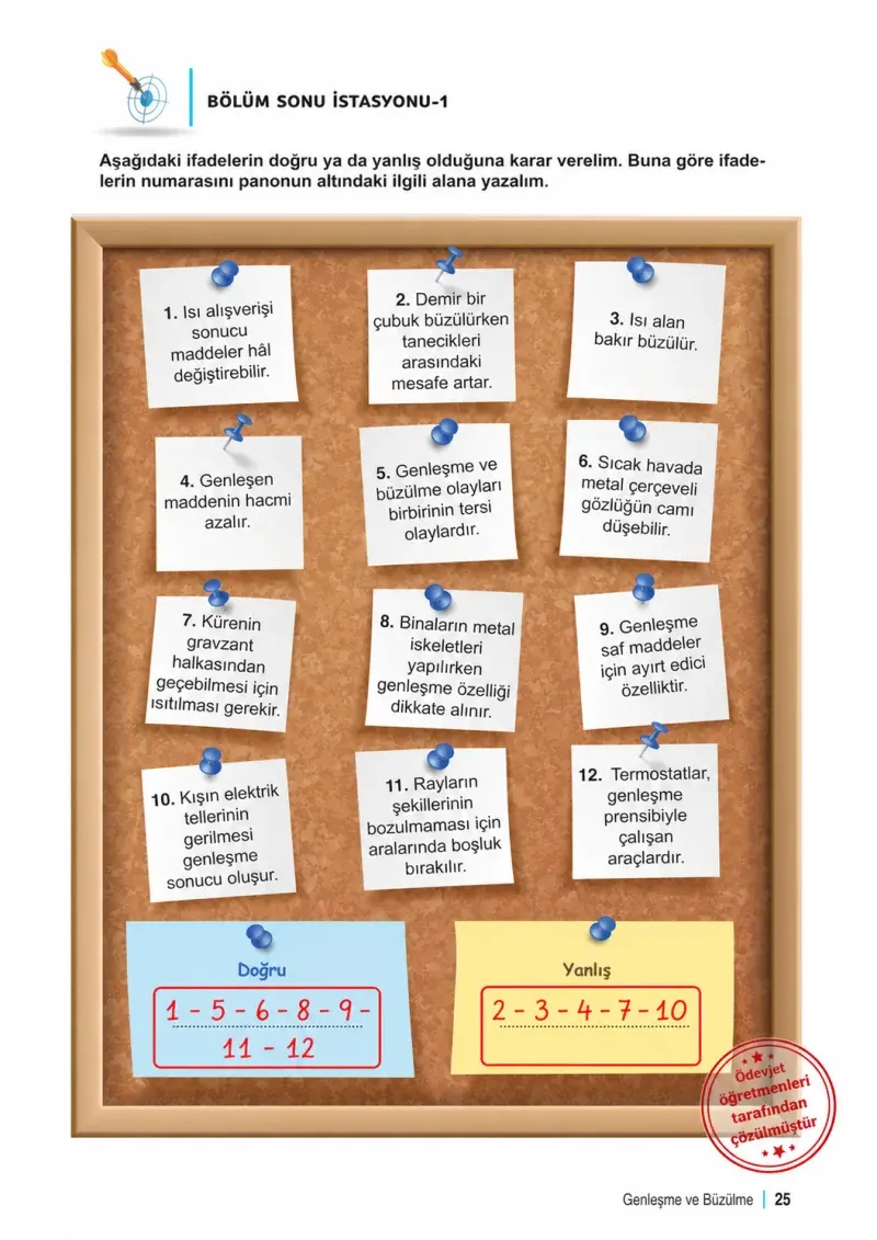 6. Sınıf Fen Bilimleri Ders Kitabı Cevapları Meb Yayınları 2. Kitap Sayfa 25 Çözüm Görseli