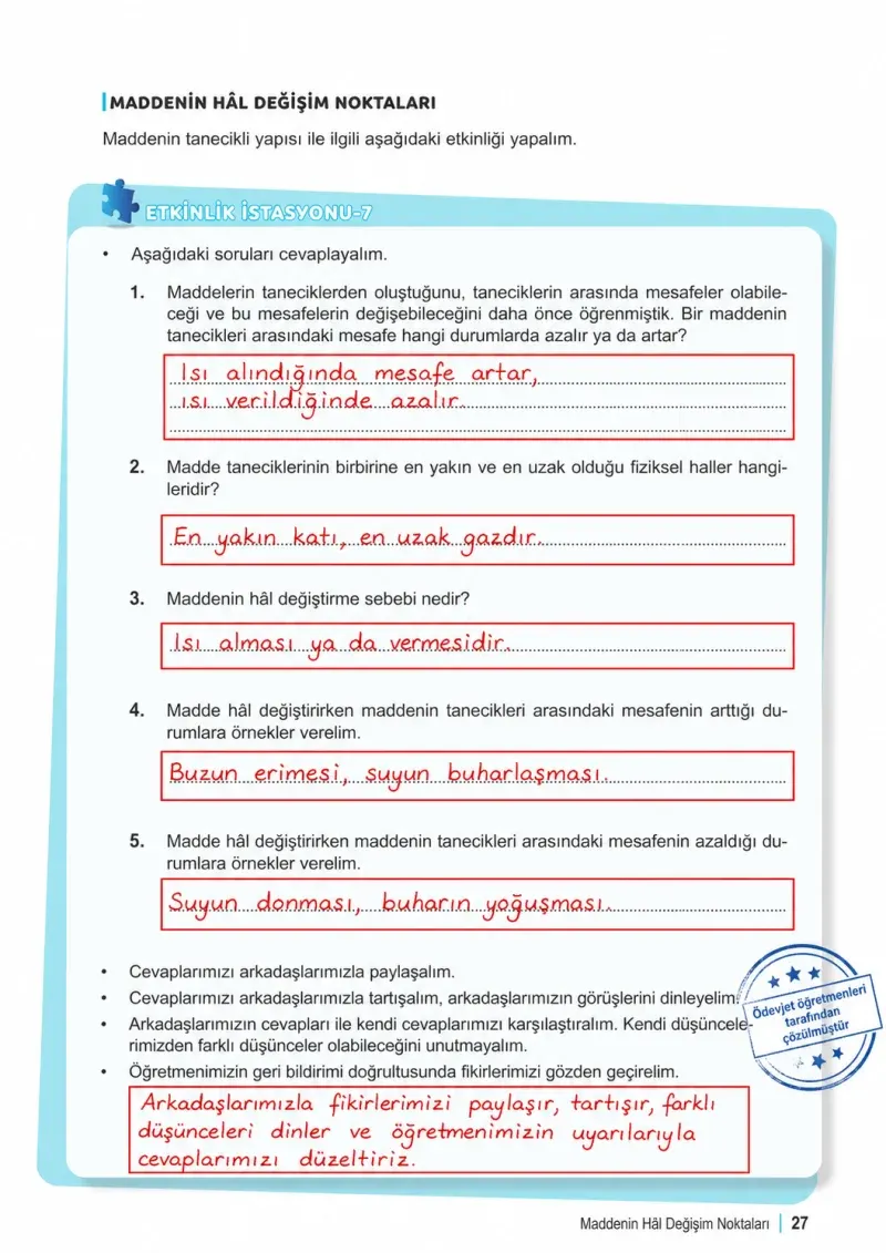 6. Sınıf Fen Bilimleri Ders Kitabı Cevapları Meb Yayınları 2. Kitap Sayfa 27 Çözüm Görseli