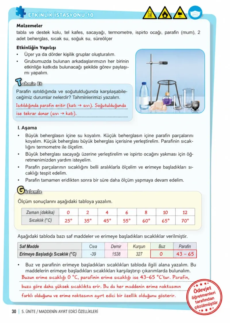 6. Sınıf Fen Bilimleri Ders Kitabı Cevapları Meb Yayınları 2. Kitap Sayfa 30 Çözüm Görseli
