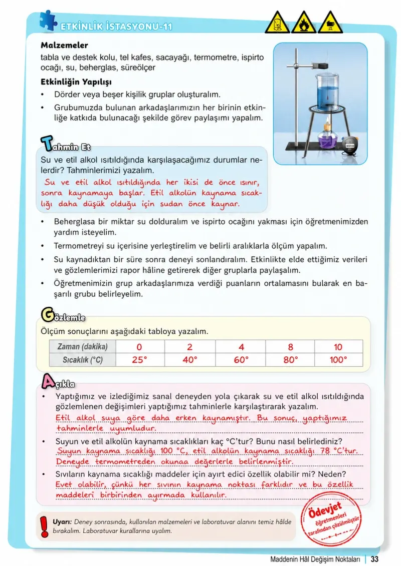 6. Sınıf Fen Bilimleri Ders Kitabı Cevapları Meb Yayınları 2. Kitap Sayfa 33 Çözüm Görseli