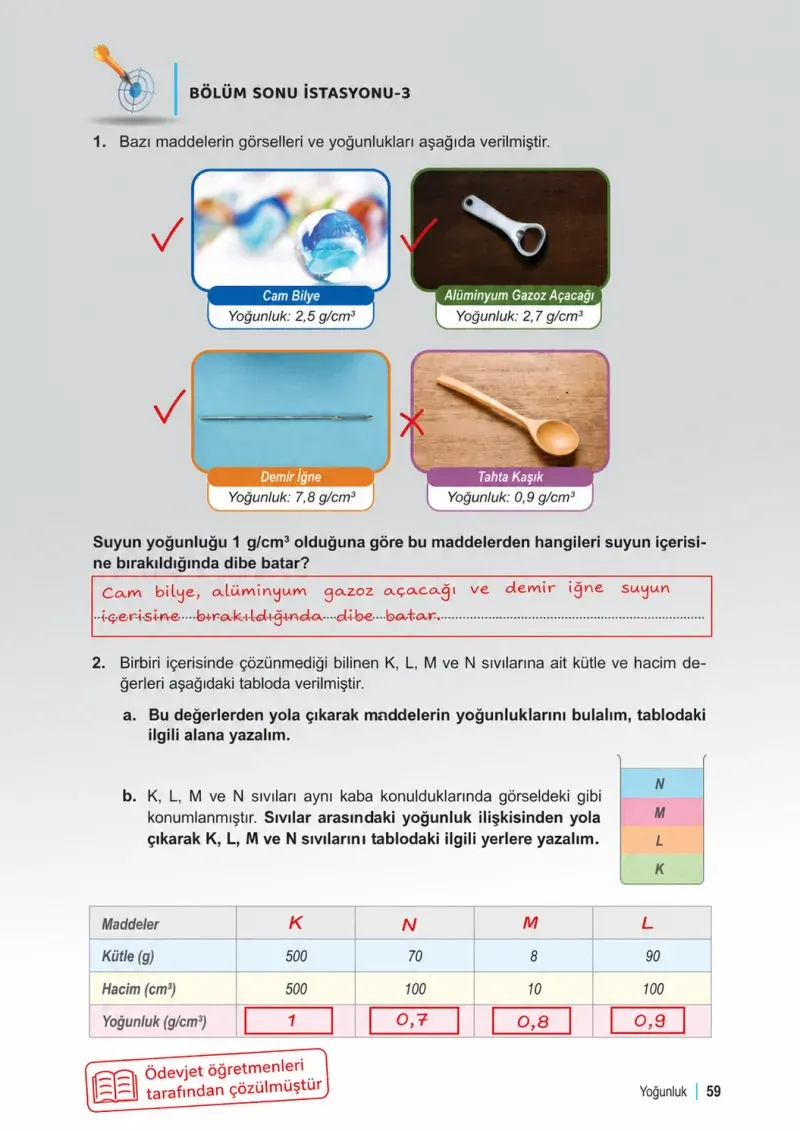 6. Sınıf Fen Bilimleri Ders Kitabı Cevapları Meb Yayınları 2. Kitap Sayfa 59 Çözüm Görseli