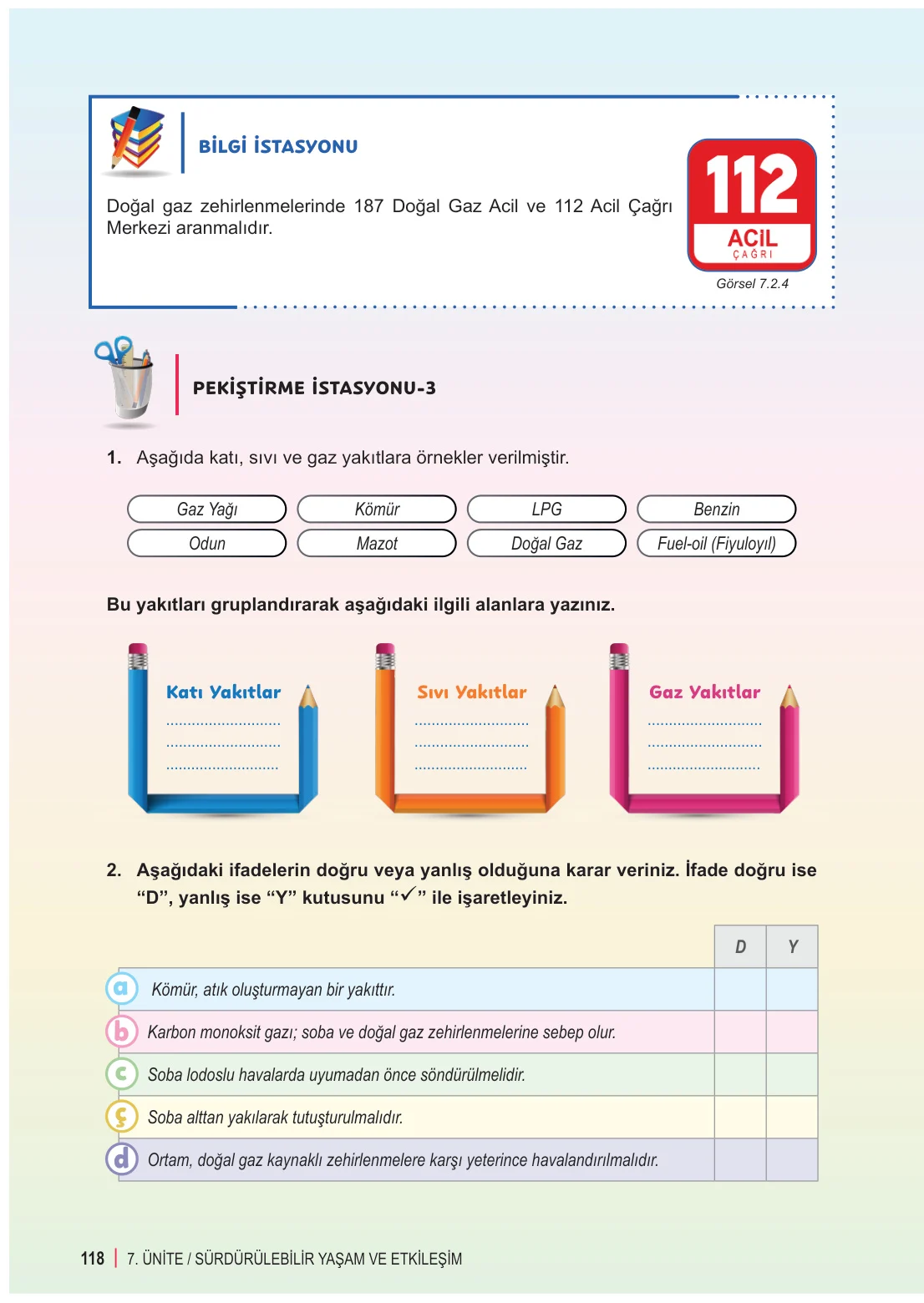 6. Sınıf Fen Bilimleri Ders Kitabı Cevapları Meb Yayınları 2. Kitap Sayfa 118