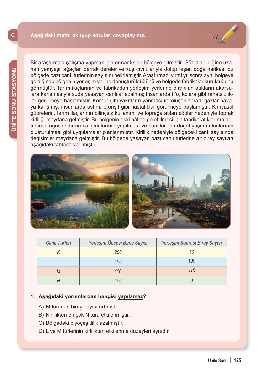 6. Sınıf Fen Bilimleri Ders Kitabı Cevapları Meb Yayınları 2. Kitap Sayfa 125