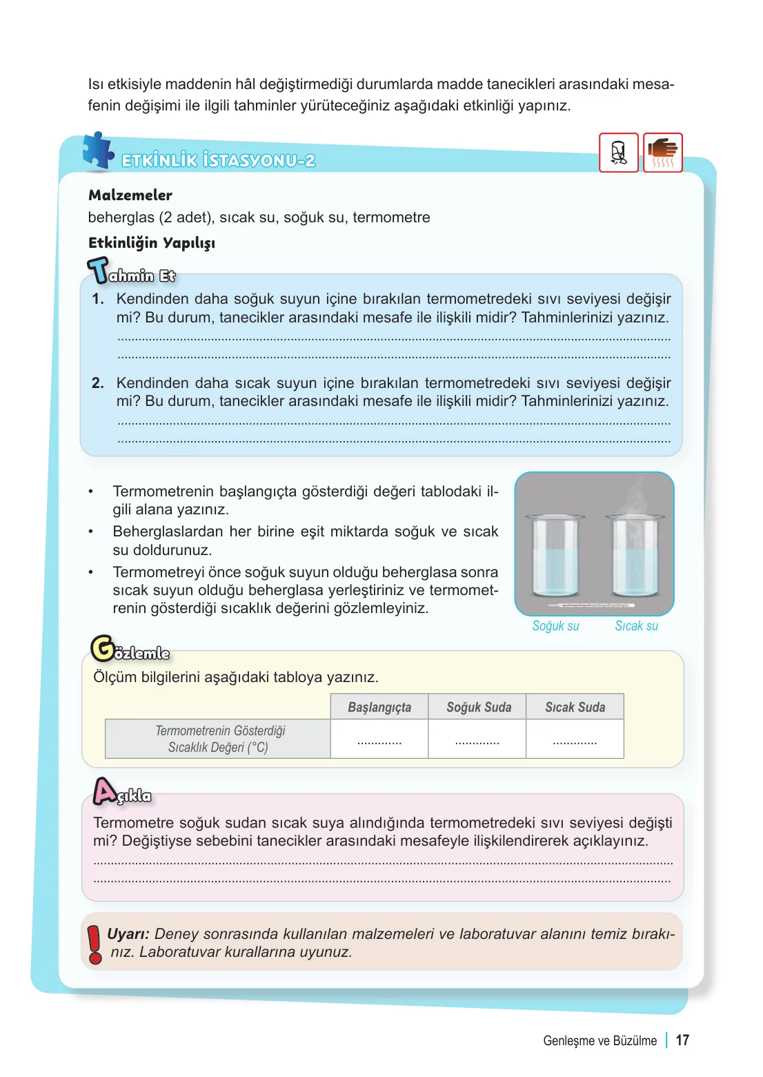 6. Sınıf Fen Bilimleri Ders Kitabı Cevapları Meb Yayınları 2. Kitap Sayfa 17