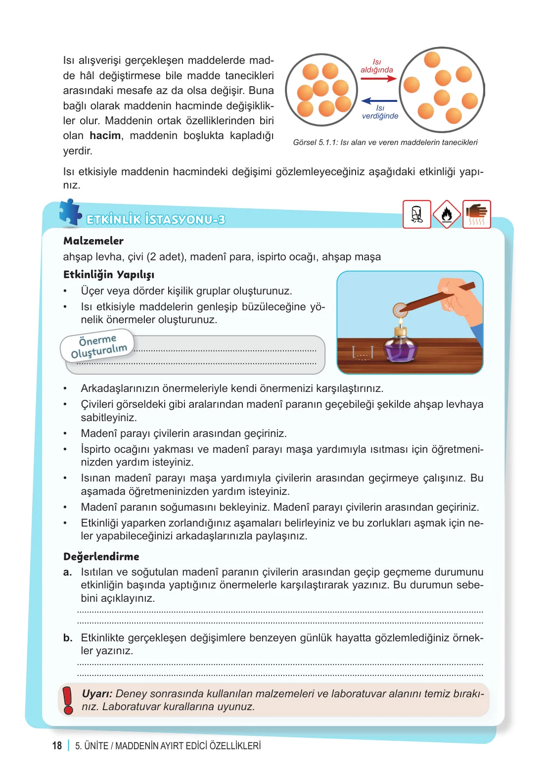 6. Sınıf Fen Bilimleri Ders Kitabı Cevapları Meb Yayınları 2. Kitap Sayfa 18