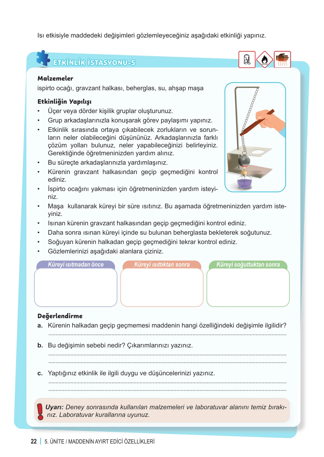 6. Sınıf Fen Bilimleri Ders Kitabı Cevapları Meb Yayınları 2. Kitap Sayfa 22