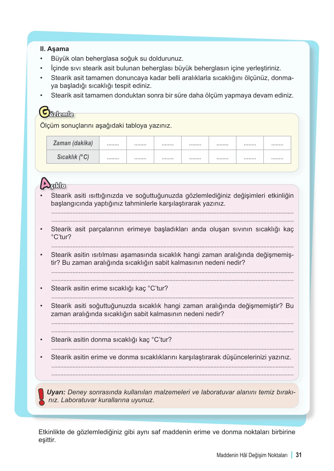 6. Sınıf Fen Bilimleri Ders Kitabı Cevapları Meb Yayınları 2. Kitap Sayfa 31