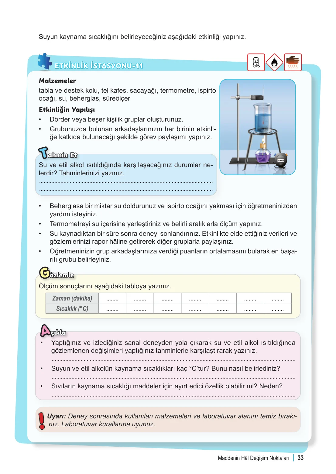 6. Sınıf Fen Bilimleri Ders Kitabı Cevapları Meb Yayınları 2. Kitap Sayfa 33