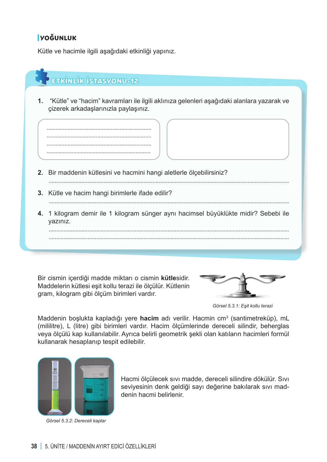 6. Sınıf Fen Bilimleri Ders Kitabı Cevapları Meb Yayınları 2. Kitap Sayfa 38