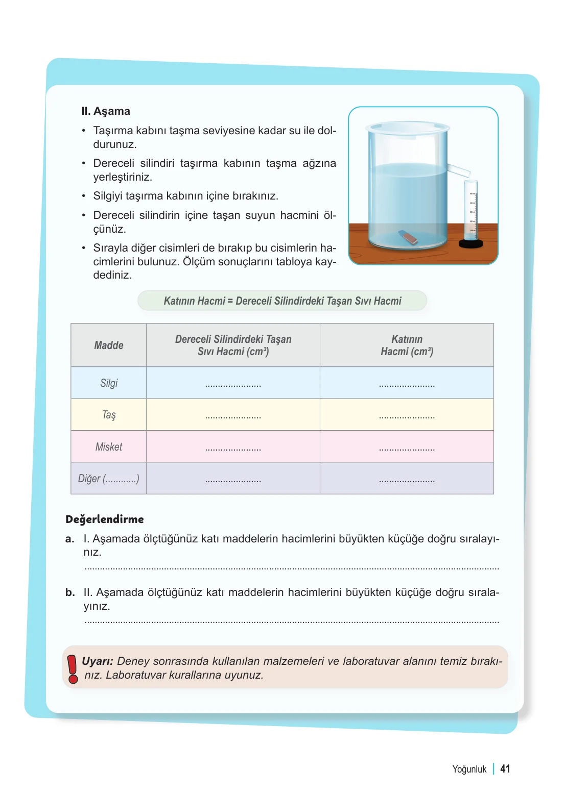 6. Sınıf Fen Bilimleri Ders Kitabı Cevapları Meb Yayınları 2. Kitap Sayfa 41
